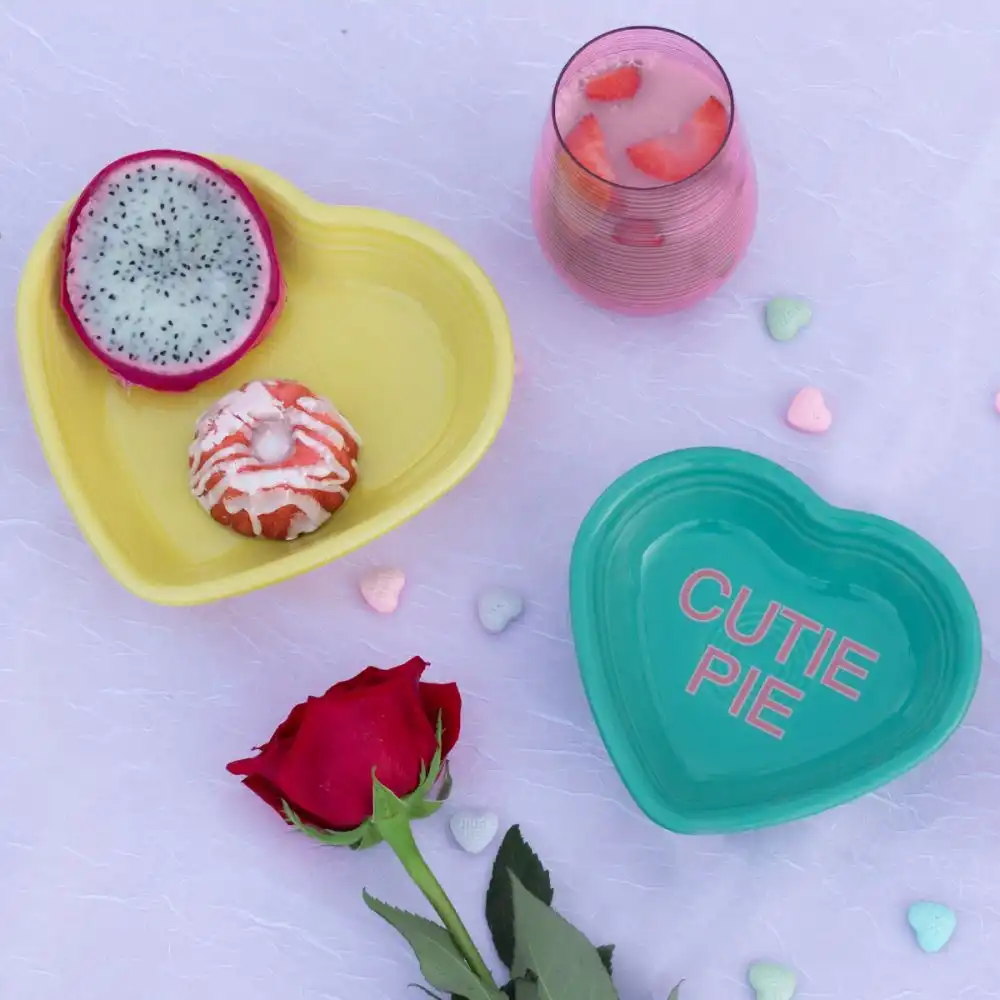 Alternative view of Fiesta® Sweet Candy Hearts 9oz Small Heart Bowl - Cutie Pie | Turquoise