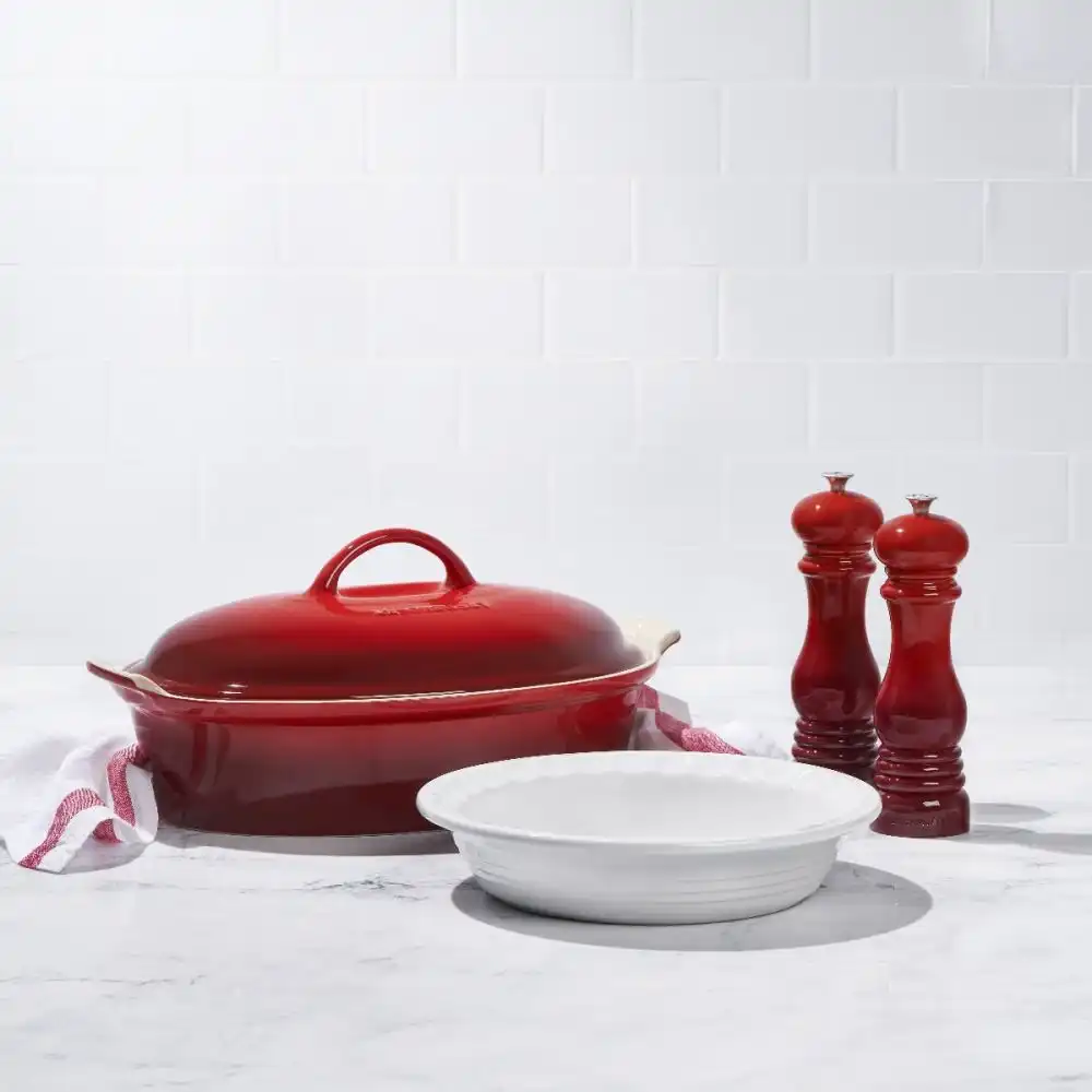 Alternative view of Le Creuset 4 Qt. Oval Heritage Covered Casserole | Cerise/Cherry Red