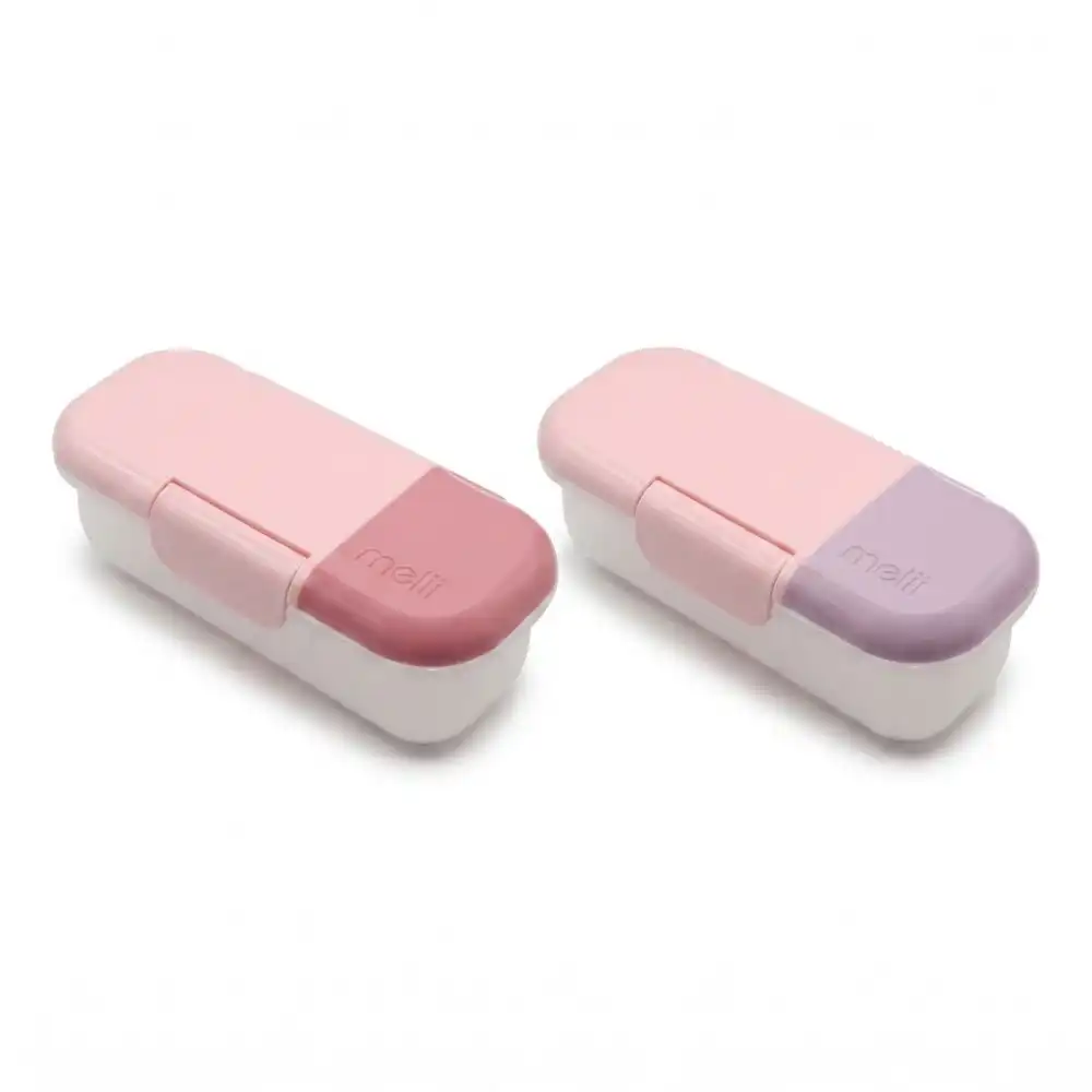 Melii 2-Pack Snack & Dip Containers | Berry/Blush & Blush/Wisteria
