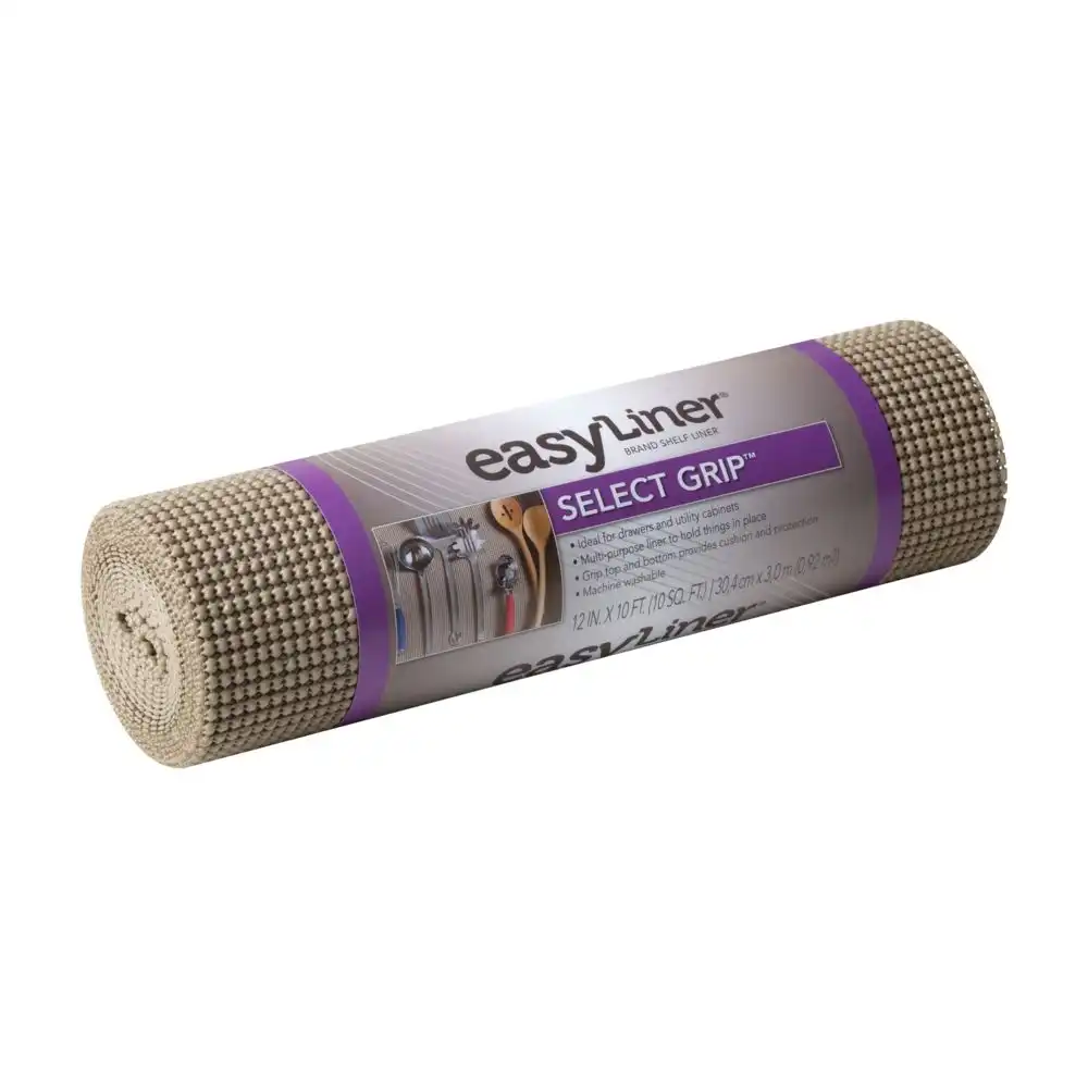 Alternative view of Duck Brand Easy Liner Select Grip 12" x 10' Shelf Liner | Brownstone