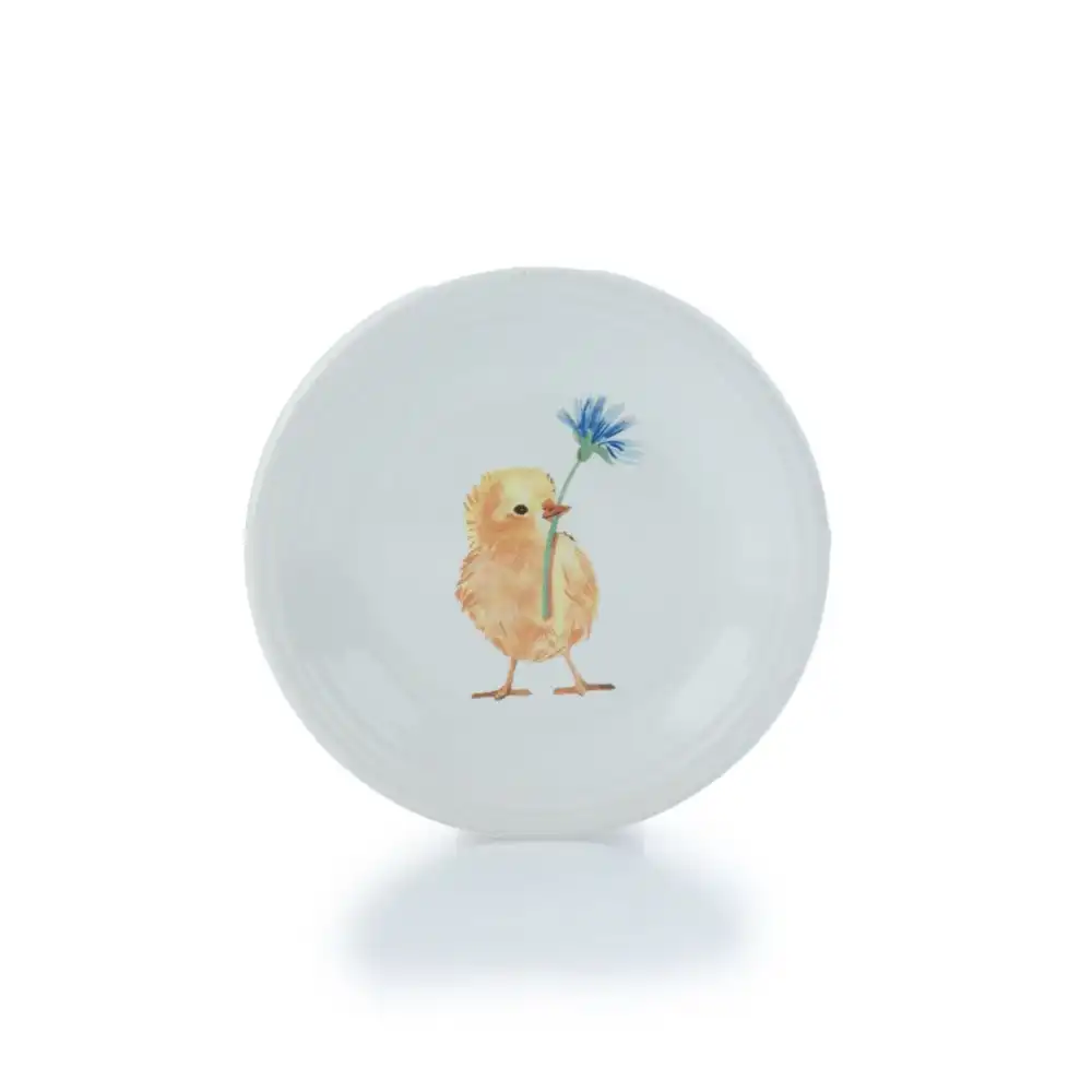 Fiesta® 7.25" Classic Rim Salad Plate | Breezy Floral Easter Chick