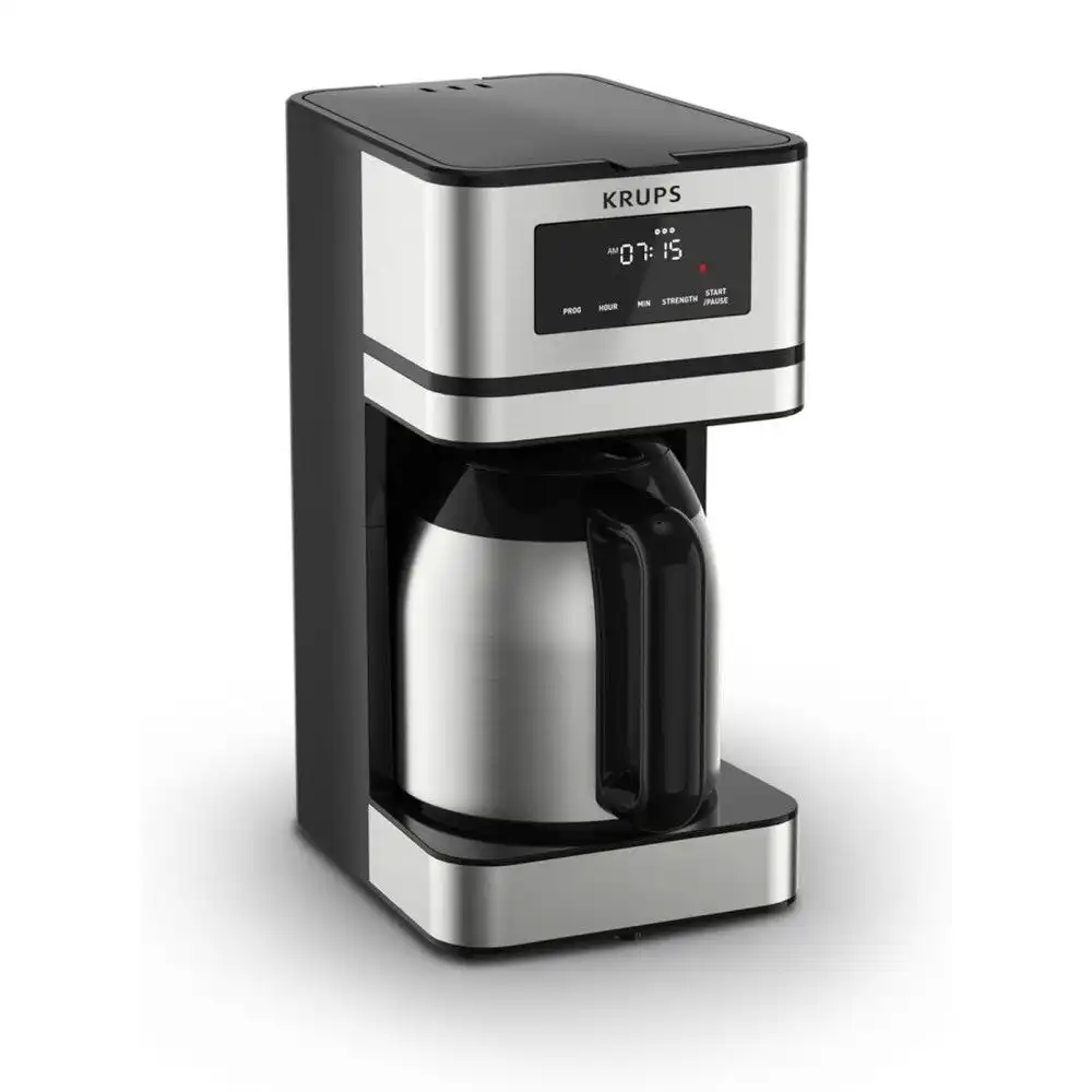 Krups Simply Brew 12-Cup Drip Coffee Maker with Thermal Carafe | Stainless Steel