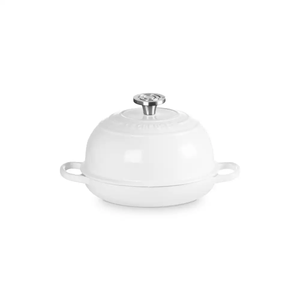 Alternative view of Le Creuset 9.5" Signature Round Bread Oven with Crucible Stainless Steel Knob | White