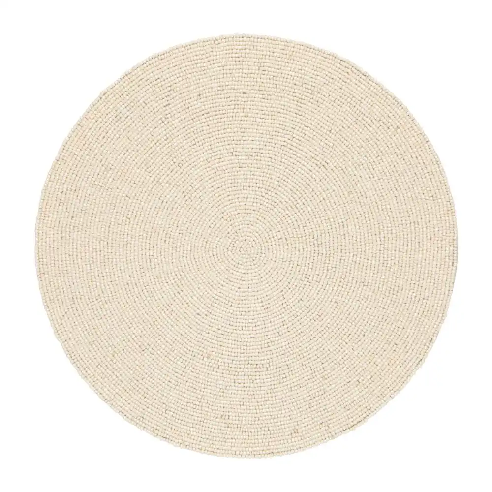 Danica Heirloom Beaded Placemat | Ivory