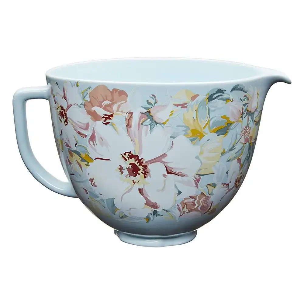 Alternative view of KitchenAid 5-Quart White Gardenia Ceramic Bowl + Flex Edge Beater | Fits 4.5-Quart & 5-Quart KitchenAid Tilt-Head Stand Mixers