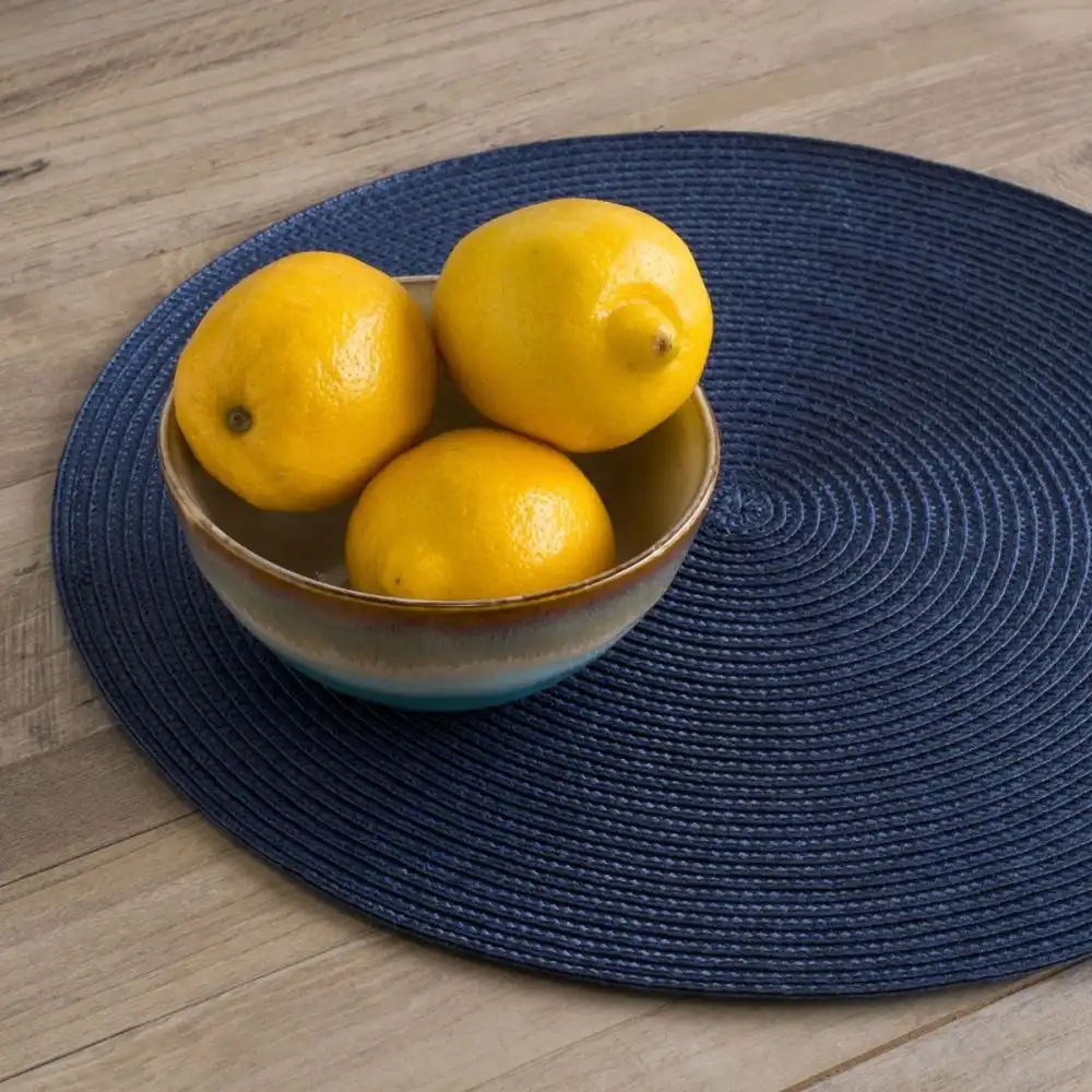 Alternative view of Now Designs by Danica 15" Disko Placemat | Indigo