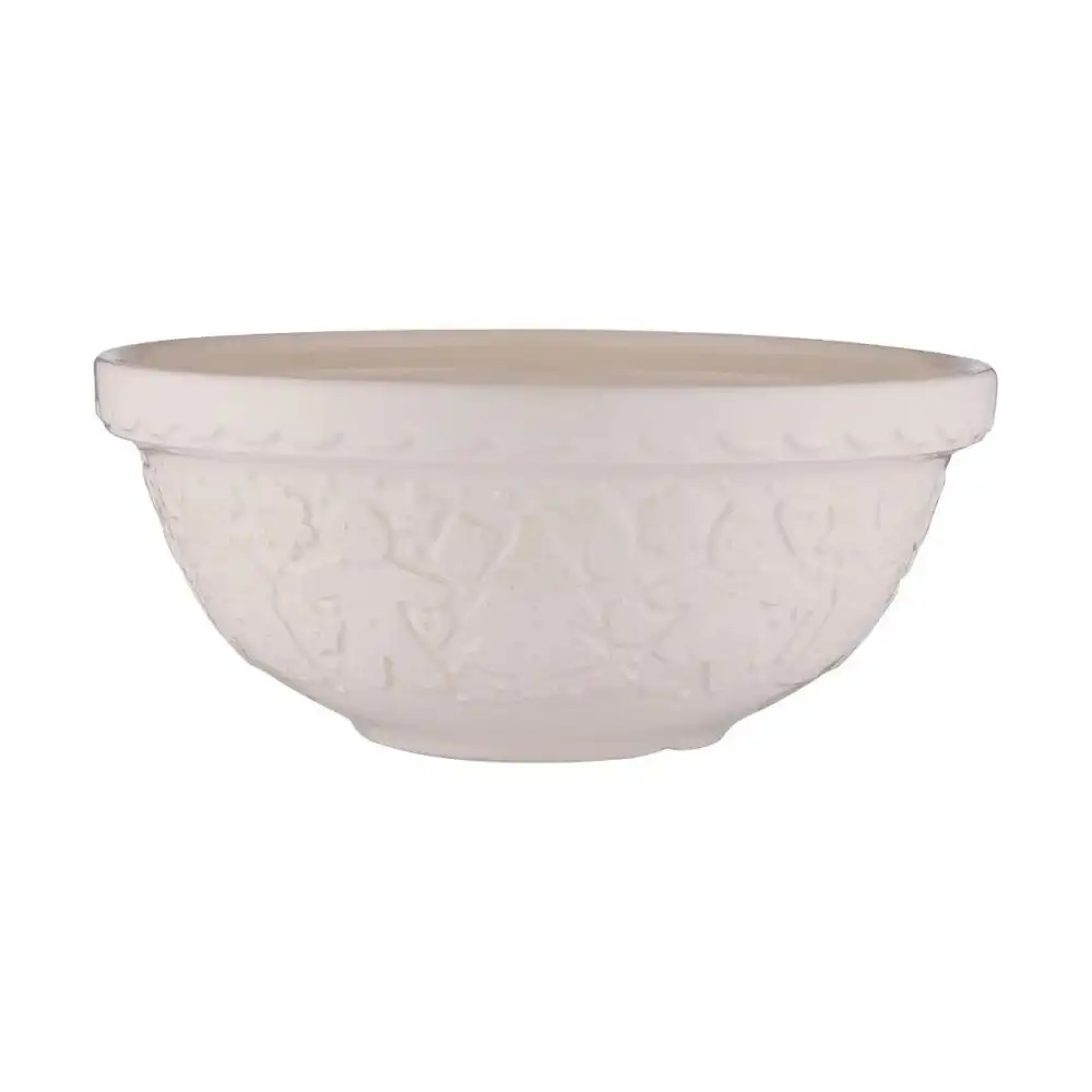 Mason Cash Gingerbread Lane S18 (2.85 Qt) Embossed Mixing Bowl | Cream