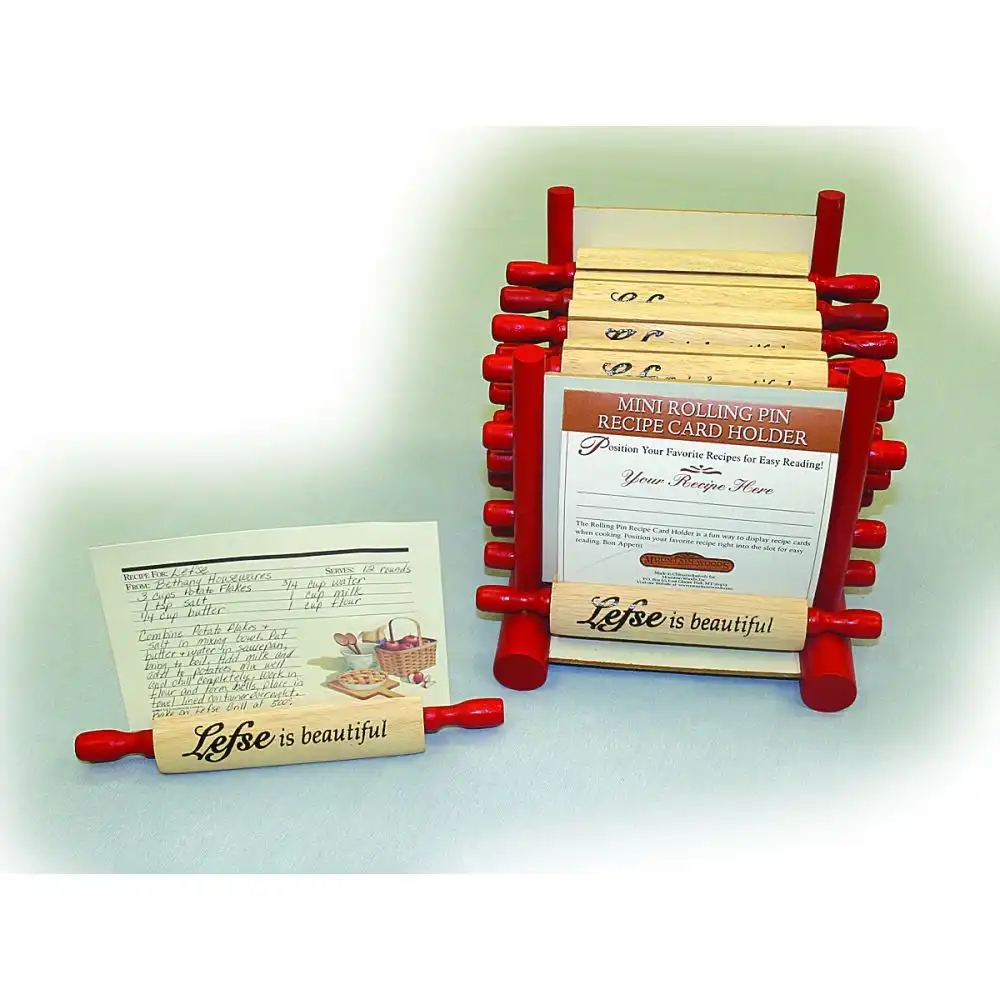 Alternative view of Bethany Housewares "Lefse is Beauiful" Rolling Pin Recipe Card Holder