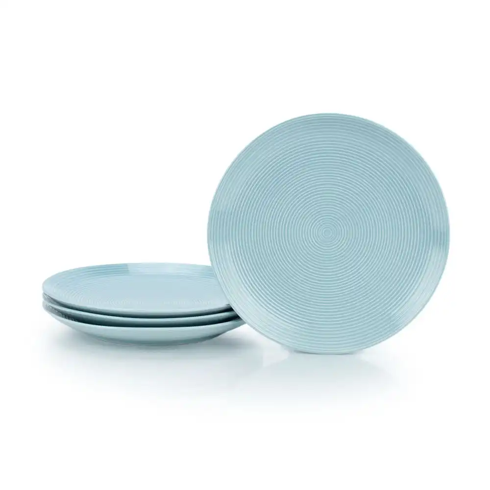 Everything Kitchens Colorful Glazed 10.5" Dinner Plates (Set of 4) | Blue
