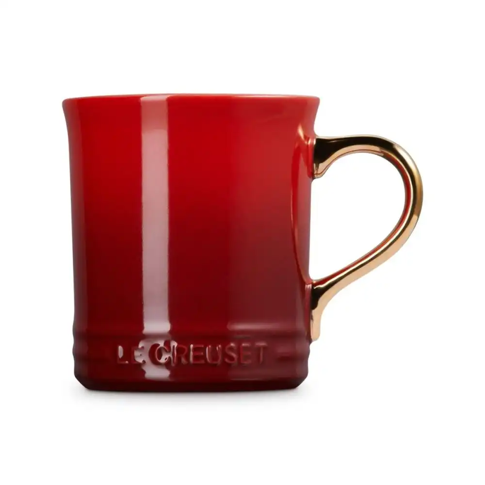 Alternative view of Le Creuset 14oz Gold Metallic Handle Mug | Cerise