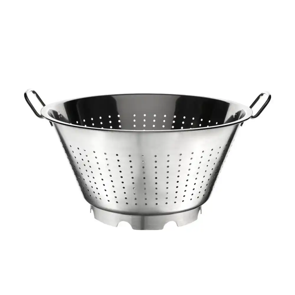 Browne Foodservice Stainless Steel European Style Colander | 16 Qt.