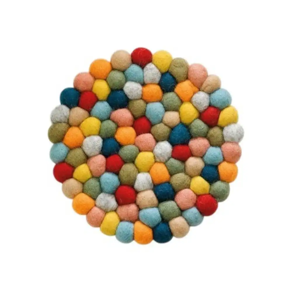 Cilio Fair Trade Virgin Wool Round Trivet | Colore