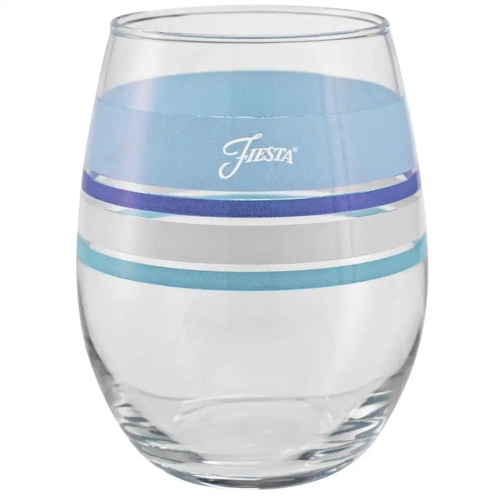 Alternative view of Fiesta® 15oz Stemless Wine Glasses (Set of 4) | Edgeline Coastal Blues