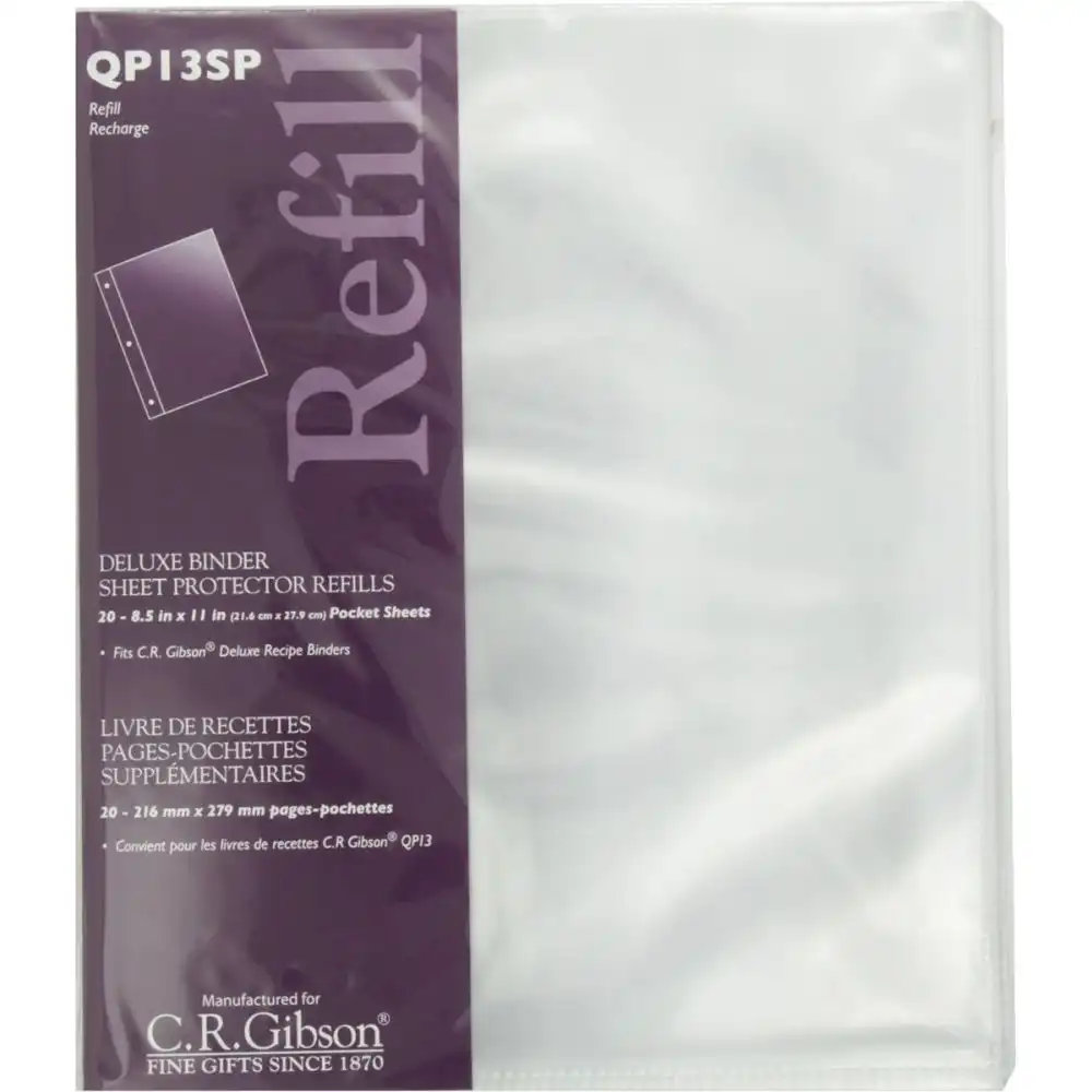 C.R. Gibson Pocket Page Refills for QP13 Recipe Books
