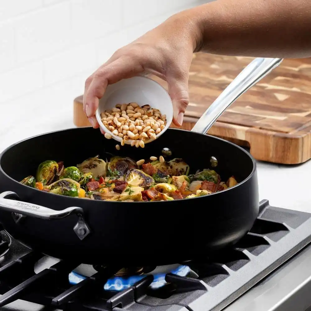 Alternative view of All-Clad HA1 Expert Hard Anodized Nonstick Saute Pan with Lid | 4 Quart