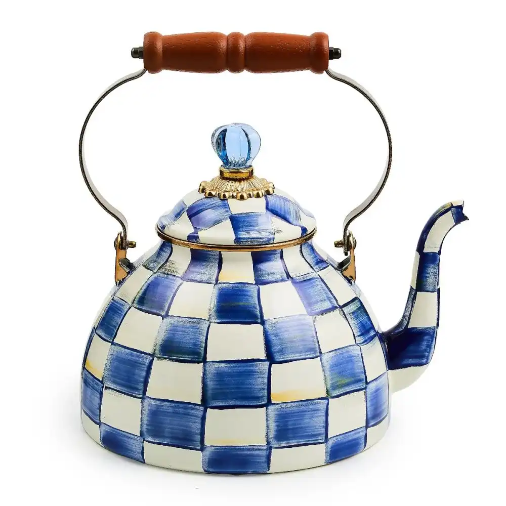 MacKenzie-Childs Royal Check 3 Qt. Tea Kettle