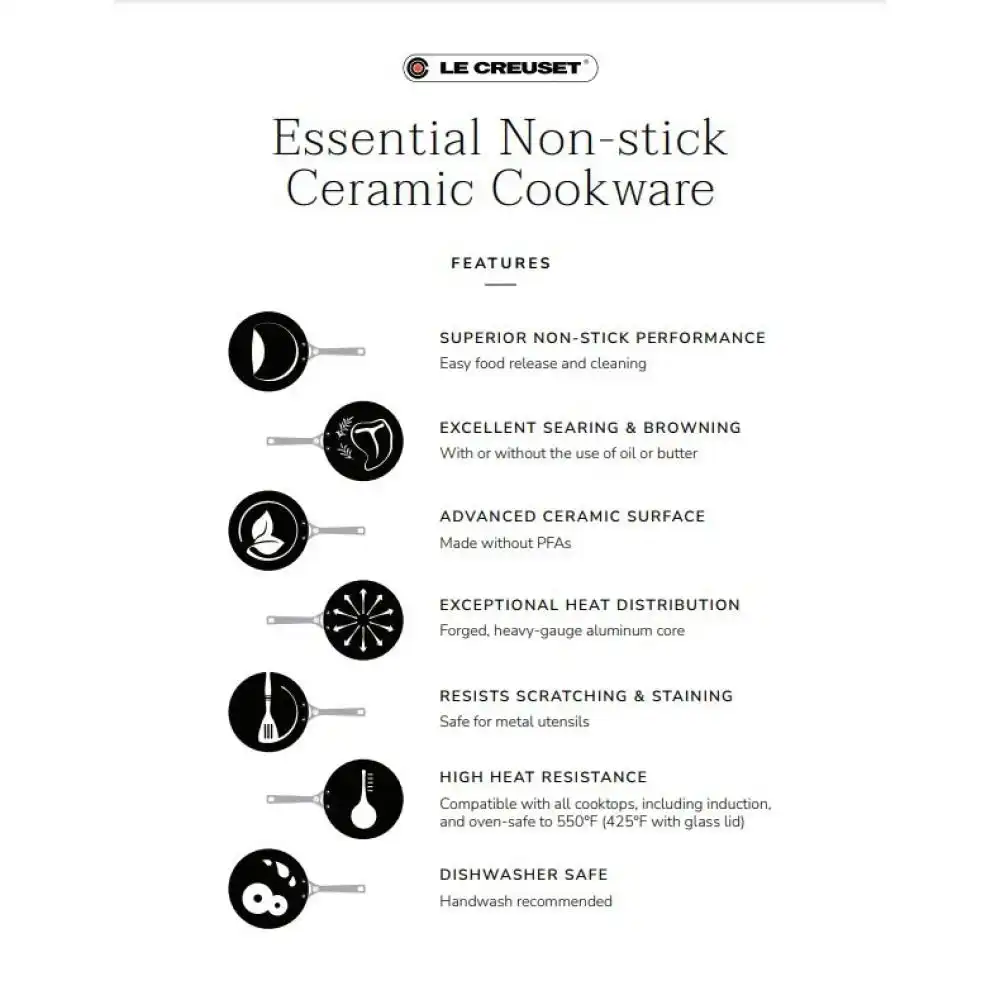 Alternative view of Le Creuset Essential Nonstick Ceramic 2-Piece Fry Pan Set