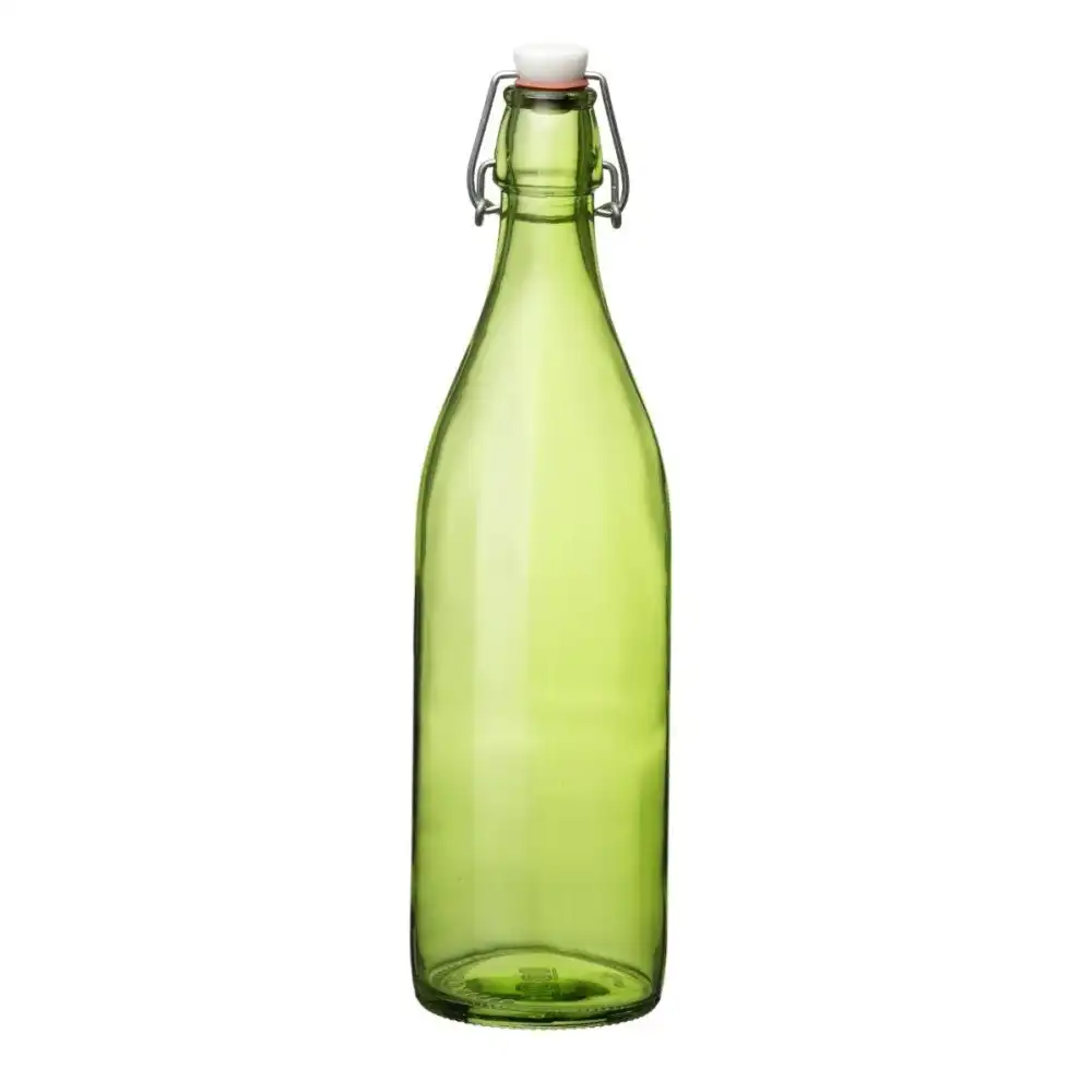 Alternative view of Bormioli Rocco Giara 33.75oz (1L) Swing Top Glass Bottles (Set of 6) | Lime Green