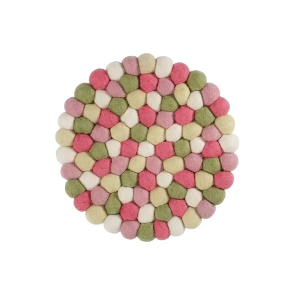 Cilio Fair Trade Virgin Wool Round Trivet | Pastello