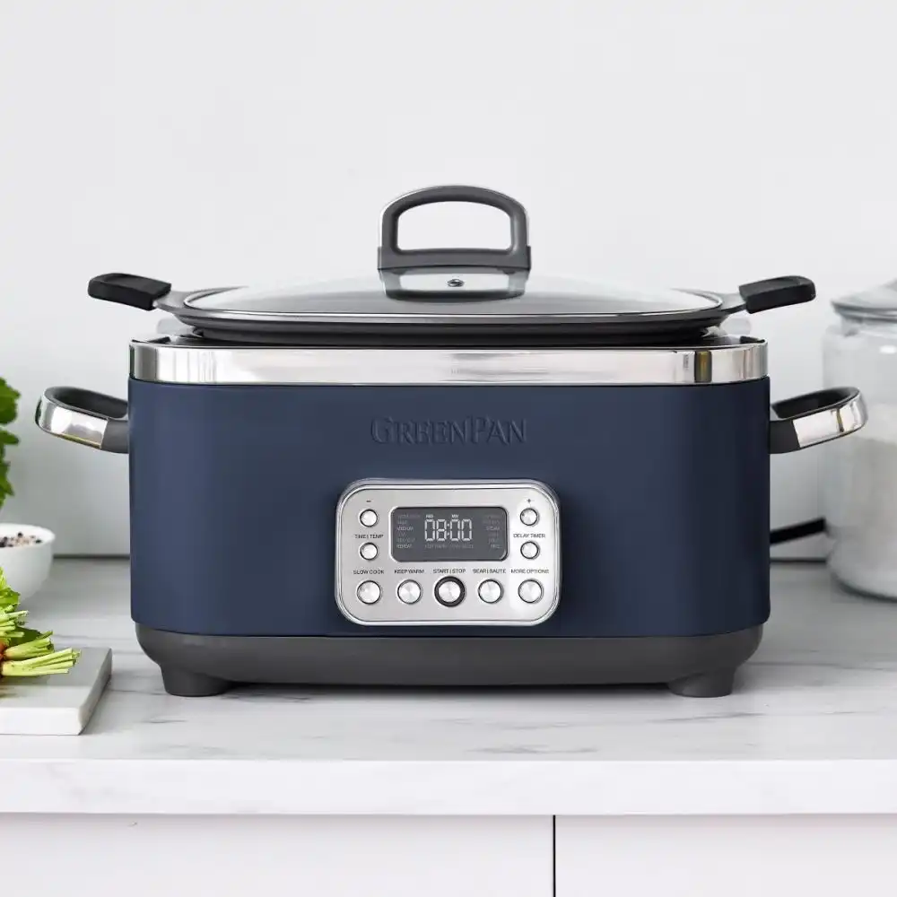 Alternative view of GreenPan Elite 14-in-1 6-Quart Slow Cooker | Oxford Blue