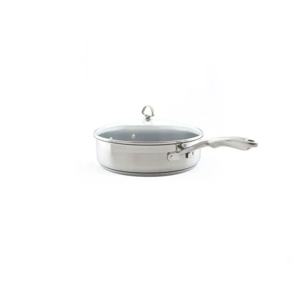 Alternative view of Chantal Induction 21 Steel Ceramic-Coated Saute Skillet & Lid | 5 Quarts