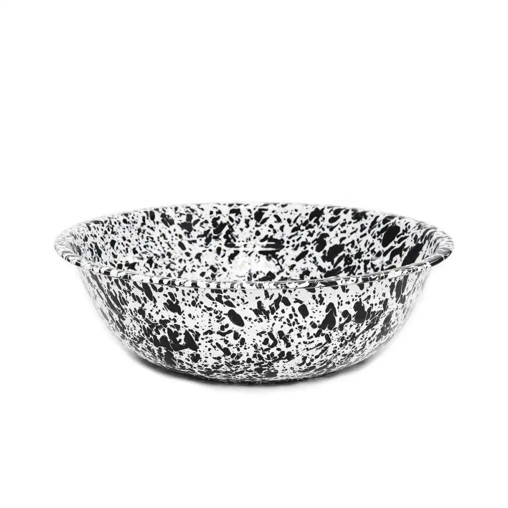 Crow Canyon Enamelware 8 Qt. Medium Basin | Black Splatter