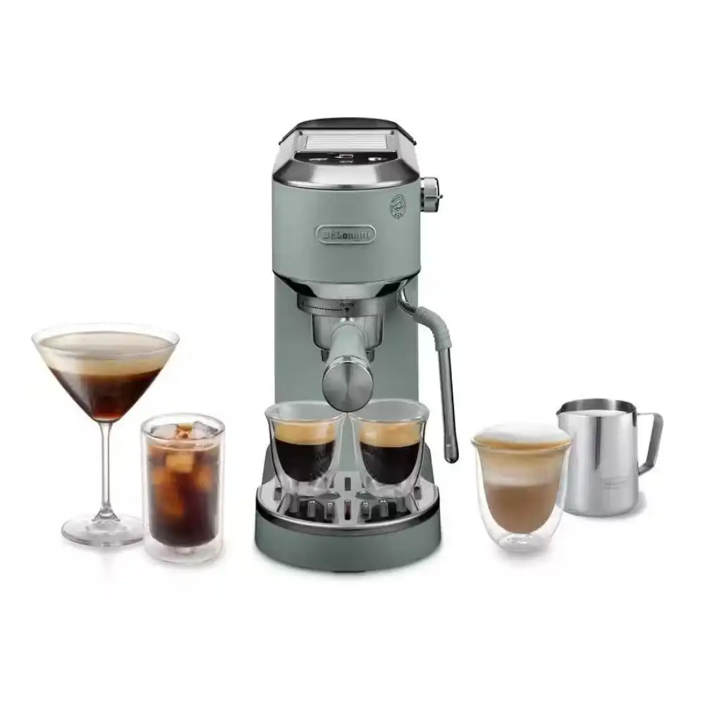 Alternative view of De'Longhi Dedica Duo Espresso Machine with Cold Brew & Frothing Wand | Green