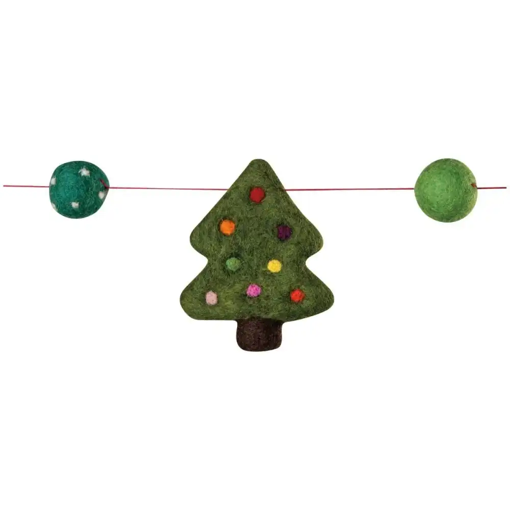 Alternative view of Danica Jubilee Felt Garland | Christmas Tree