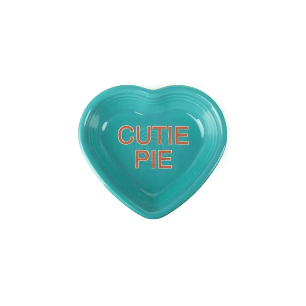 Fiesta® Sweet Candy Hearts 9oz Small Heart Bowl - Cutie Pie | Turquoise