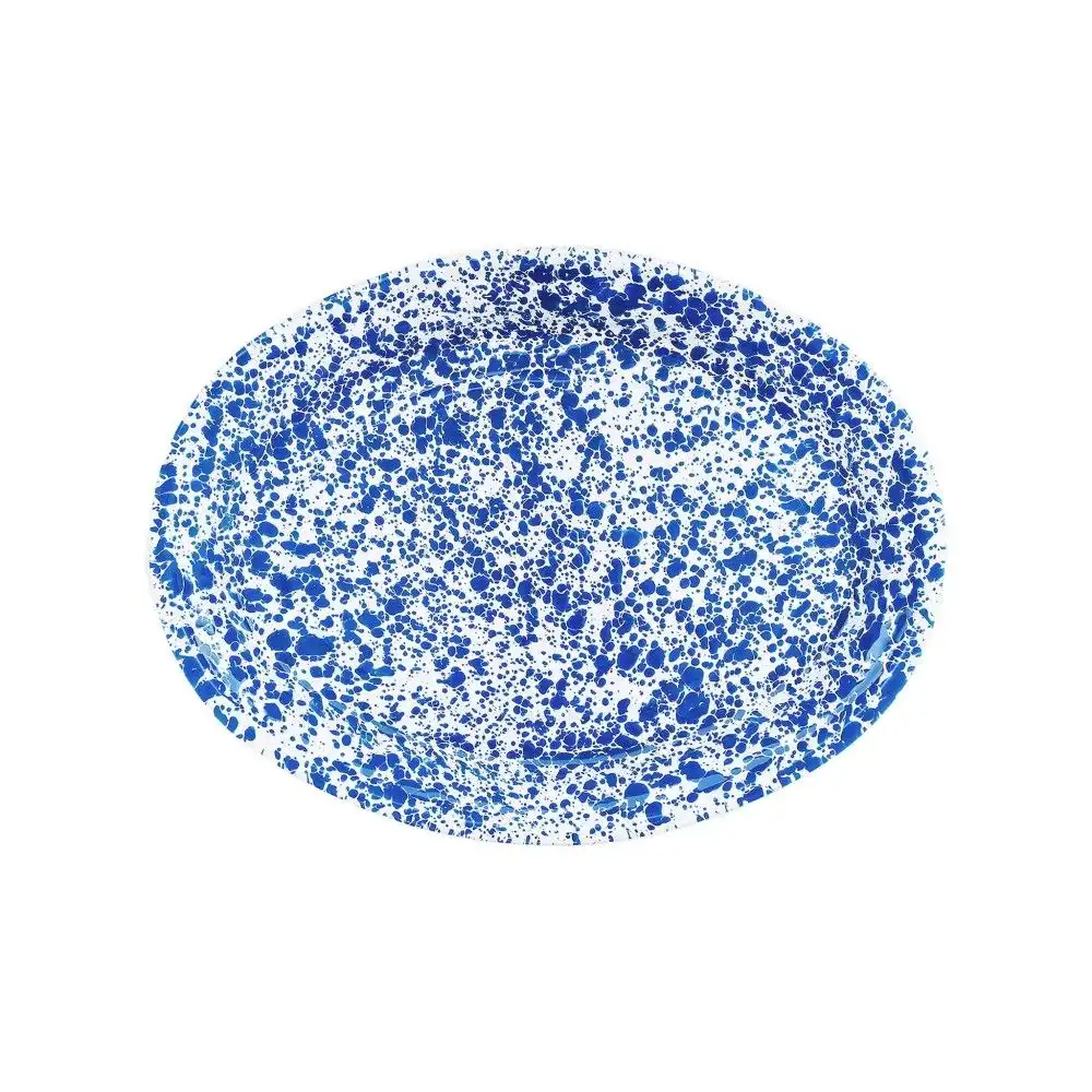 Crow Canyon 17.5" Oval Platter | Blue Splatter