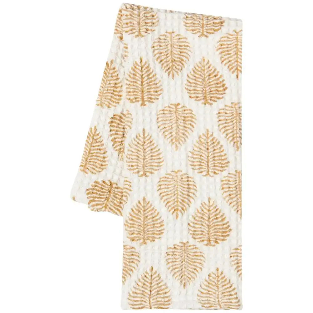 Alternative view of Danica Heirloom Block Print Waffle Dishtowel | Arbor
