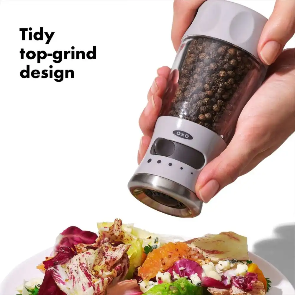 Alternative view of OXO Good Grips Contoured Mess-Free Pepper Grinder | Gray