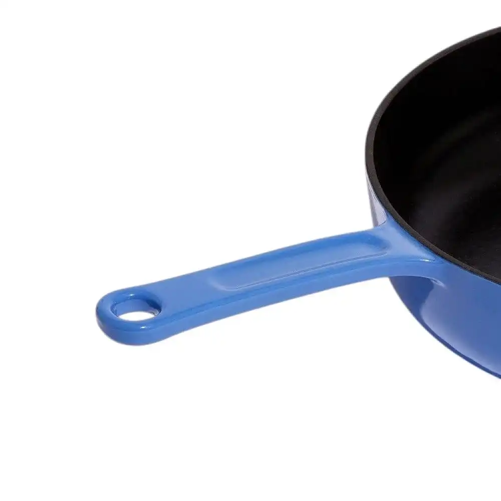 Alternative view of Hedley & Bennett 11" Enamel Cast Iron Skillet | French Blue