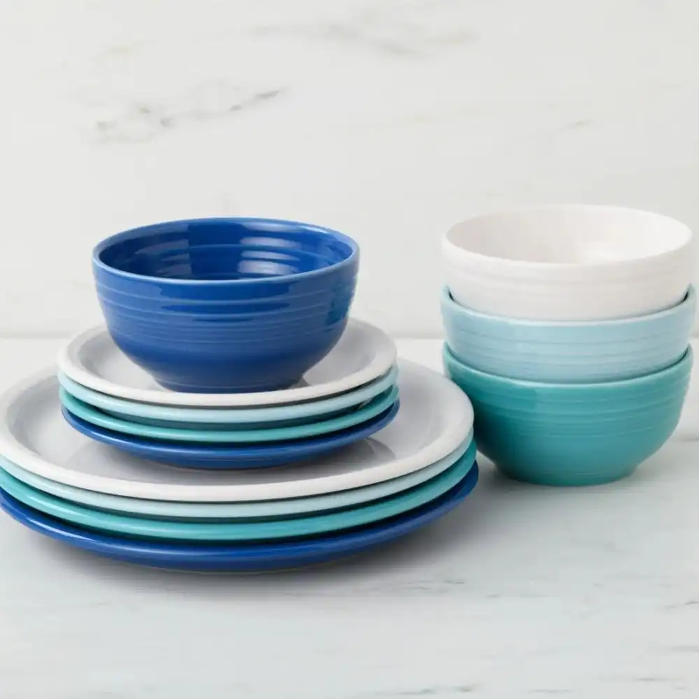 Alternative view of Fiesta® 12-Piece Bistro Coupe Dinnerware Set (Service for 4) | Coastal Blues