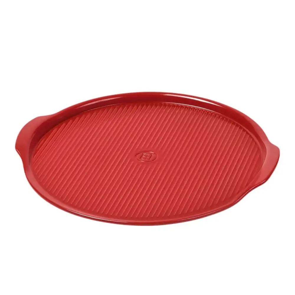Emile Henry Ridged 14.5" Pizza Stone | Burgundy