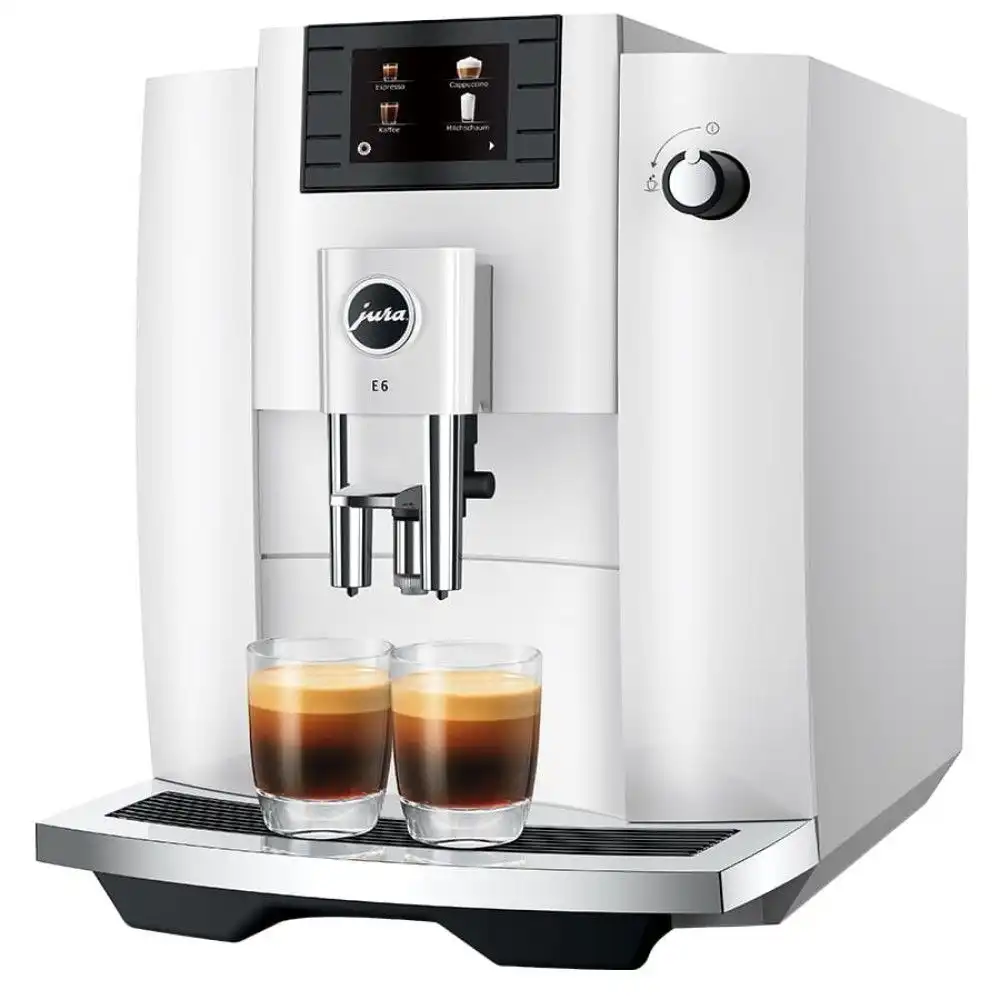 Alternative view of Jura E6 Automatic Coffee Machine | Piano White