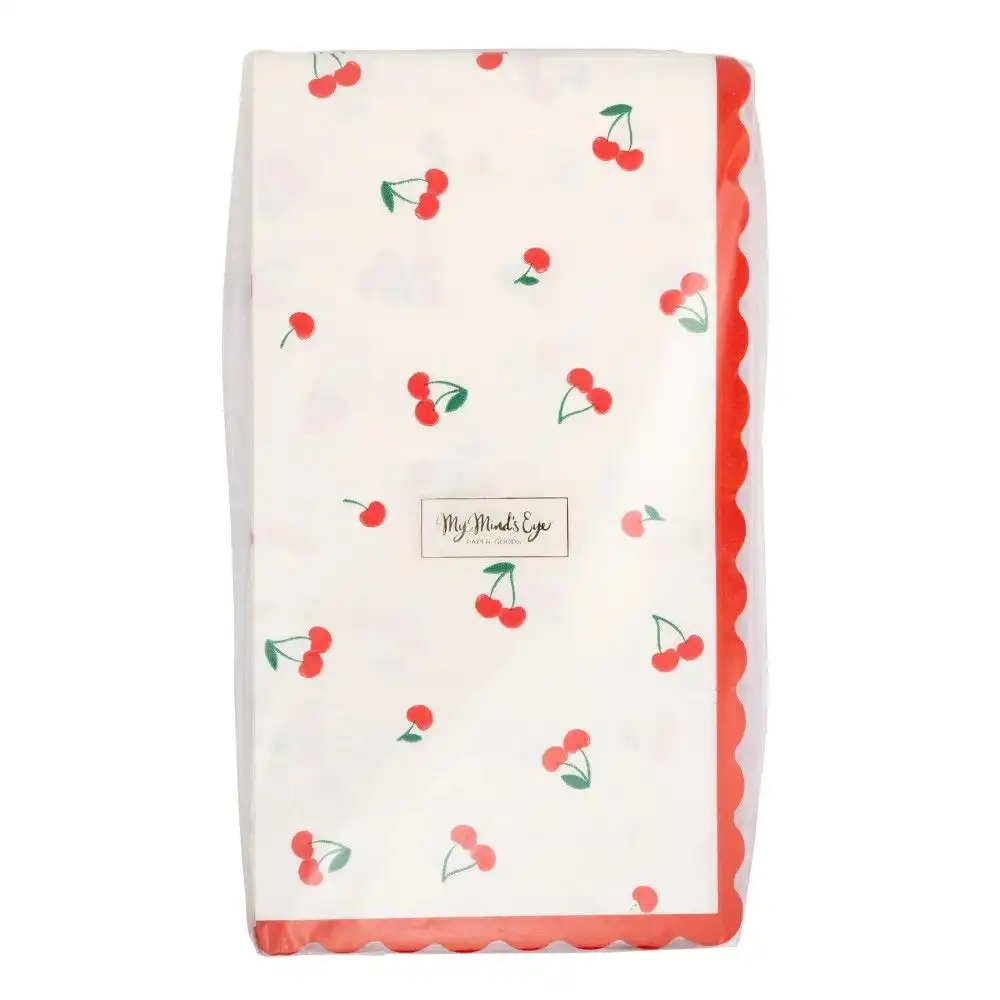 Alternative view of My Mind's Eye Cherries Paper Dinner Napkins | 24-Piece