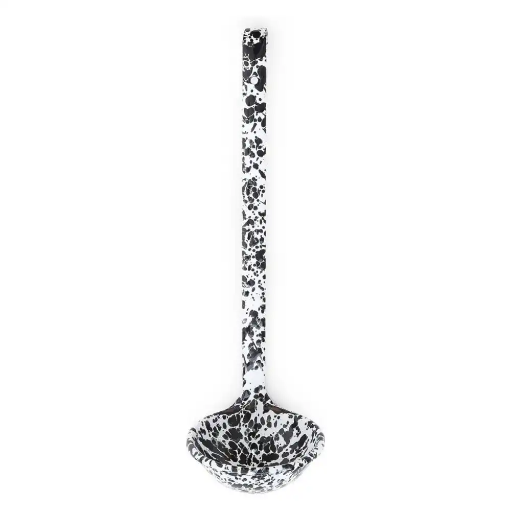 Crow Canyon 12" Ladle | Black Splatter