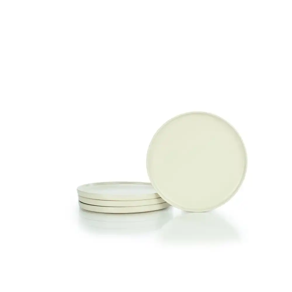Everything Kitchens Modern Flat 8" Lunch Plates (Set of 4) | Beige