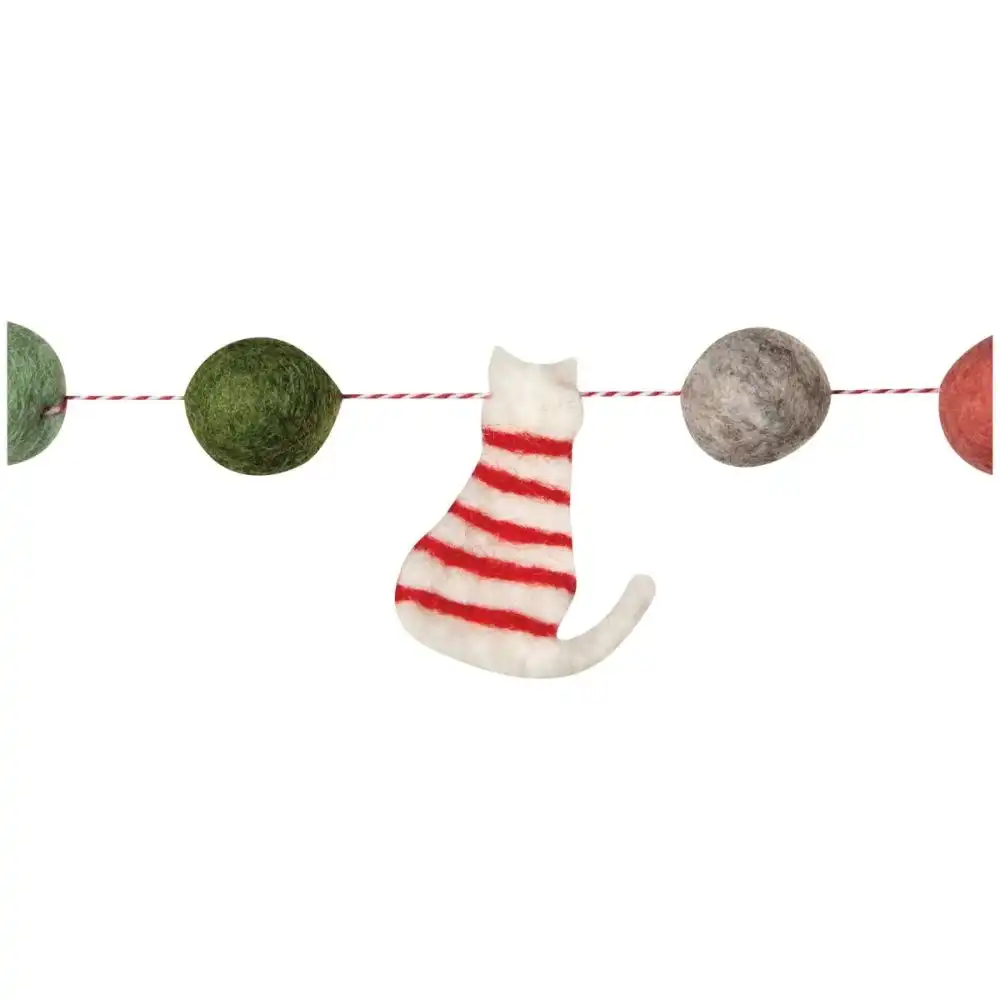 Alternative view of Danica Jubilee Christmas Felt Garland | Cats