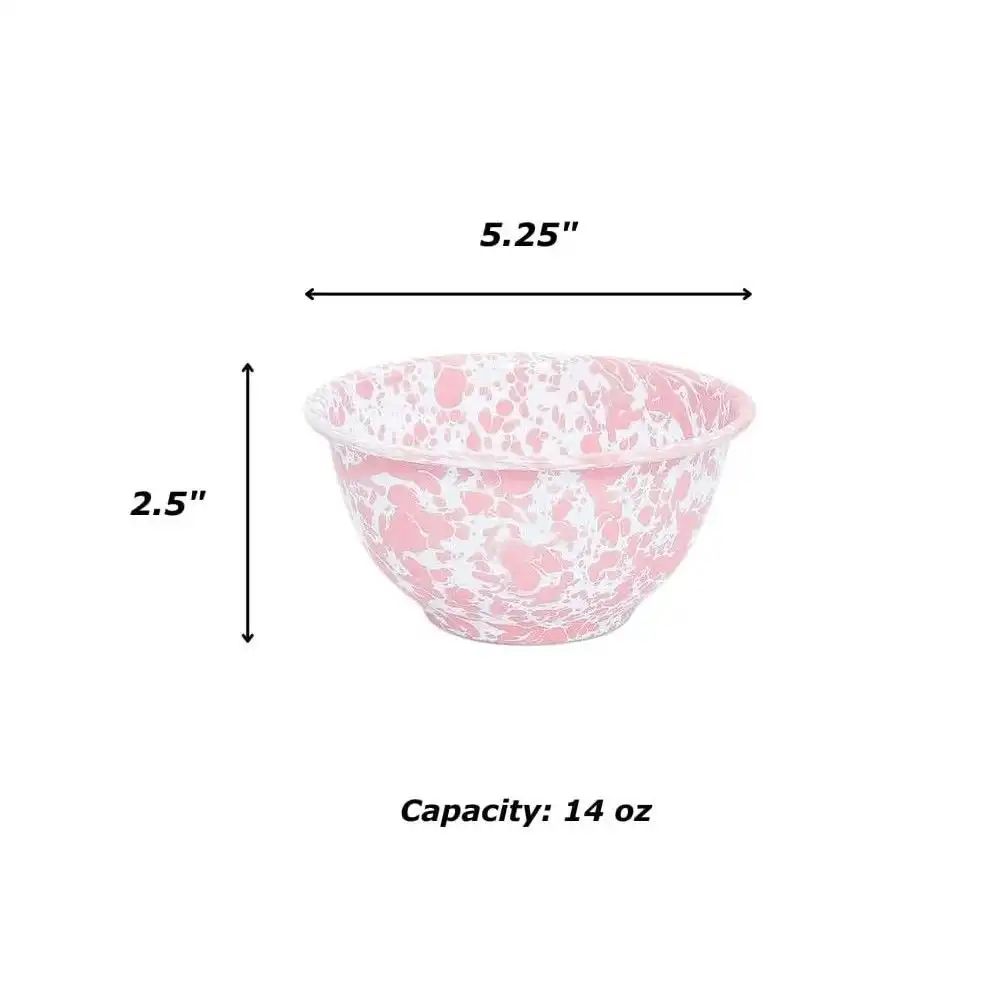 Alternative view of Crow Canyon 14oz Small Footed Bowl | Pink Splatter