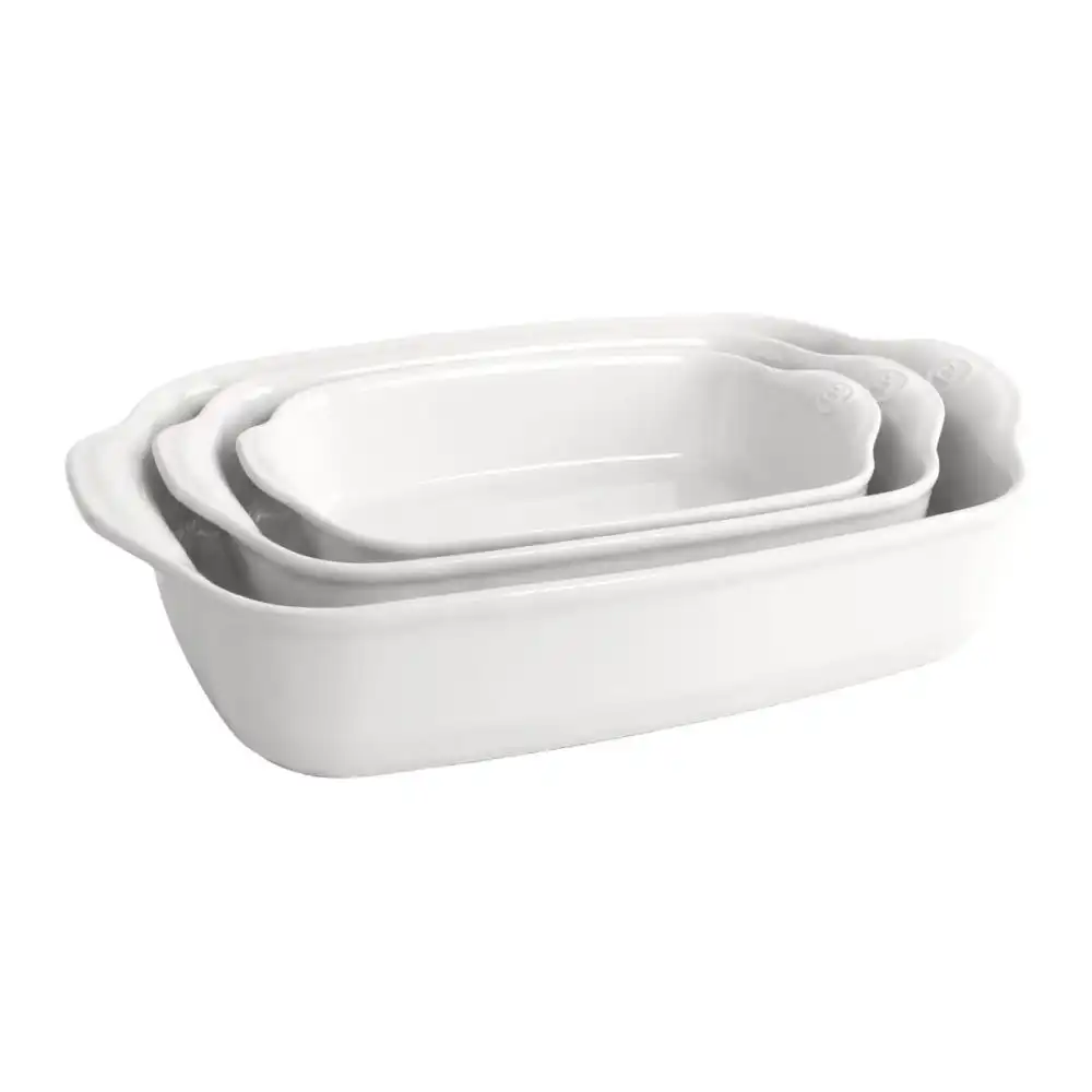 Emile Henry 3-Piece Large Rectangular Bakers | Flour