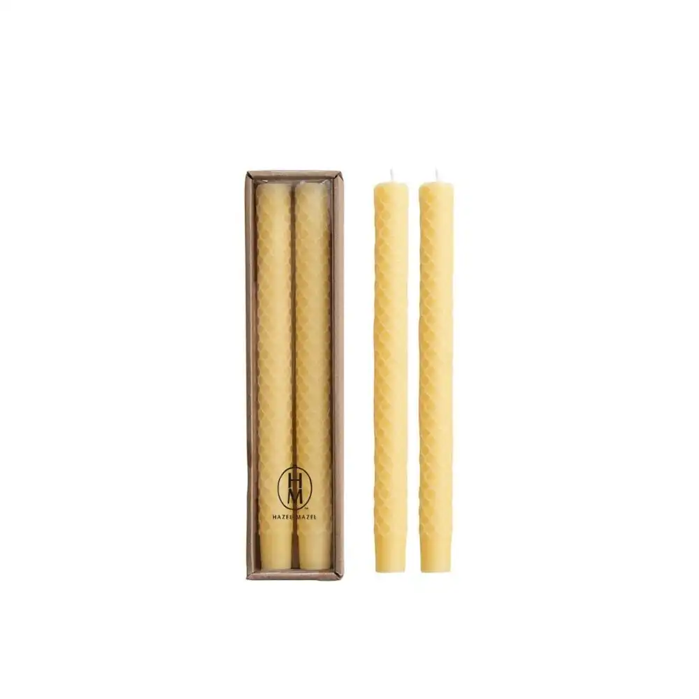 Hazel Mazel 10" Tapered Candle Sticks (Set of 2) | Honeycomb