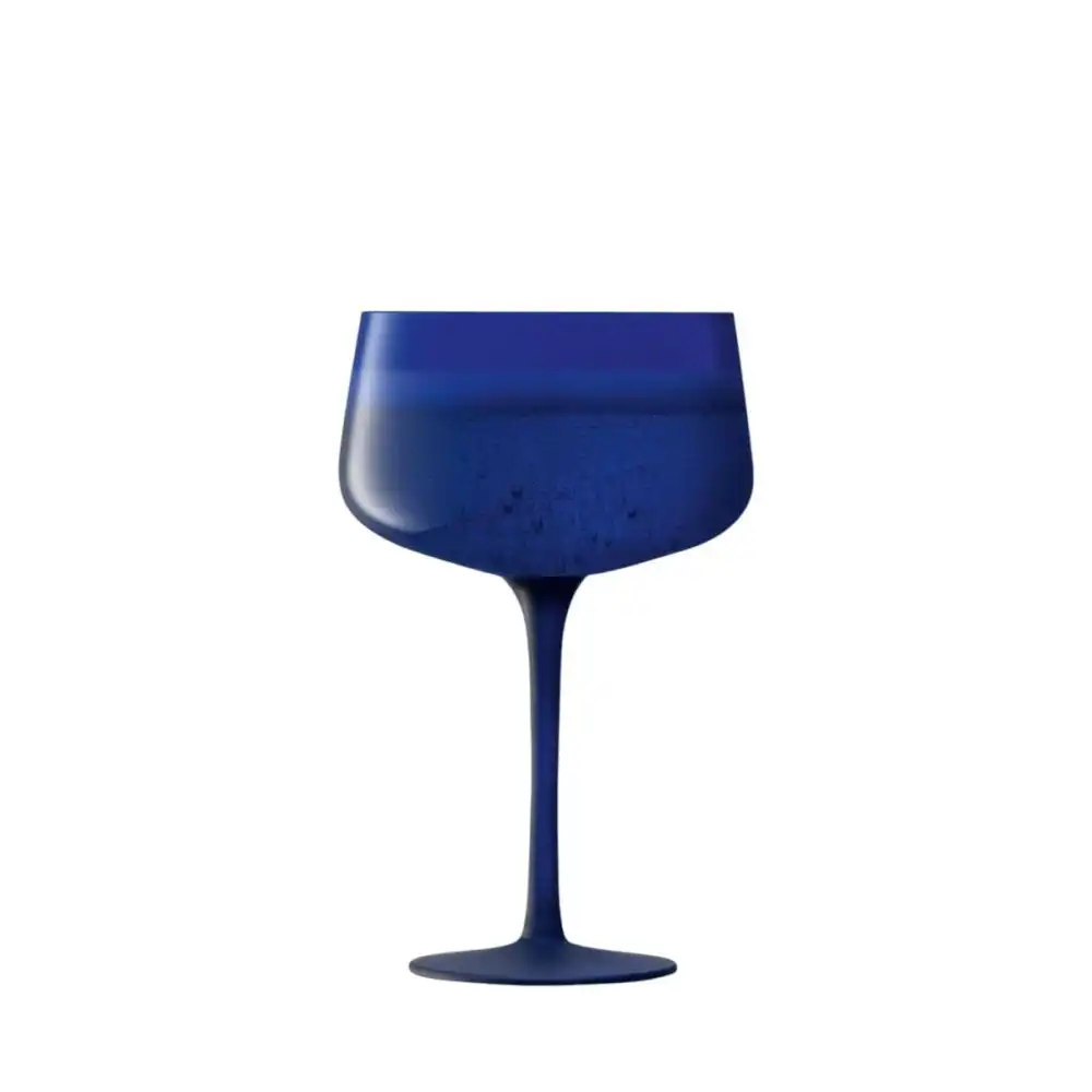 Alternative view of LSA Arc Contrast 8oz Cocktail Saucer Glasses (Set of 2) | Cobalt