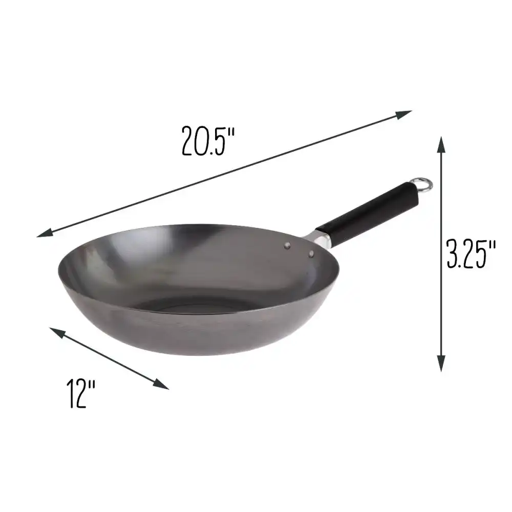 Alternative view of Joyce Chen Professional Series 12" Carbon Steel Stir Fry Pan