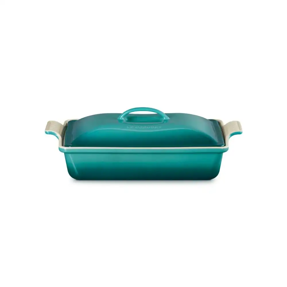 Le Creuset Heritage 4 Qt. Rectangular Covered Casserole | Blue Riviera