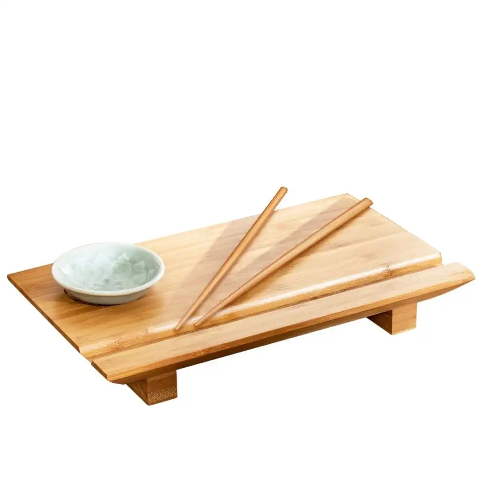 Alternative view of Joyce Chen Burnished Bamboo Sushi Board Set