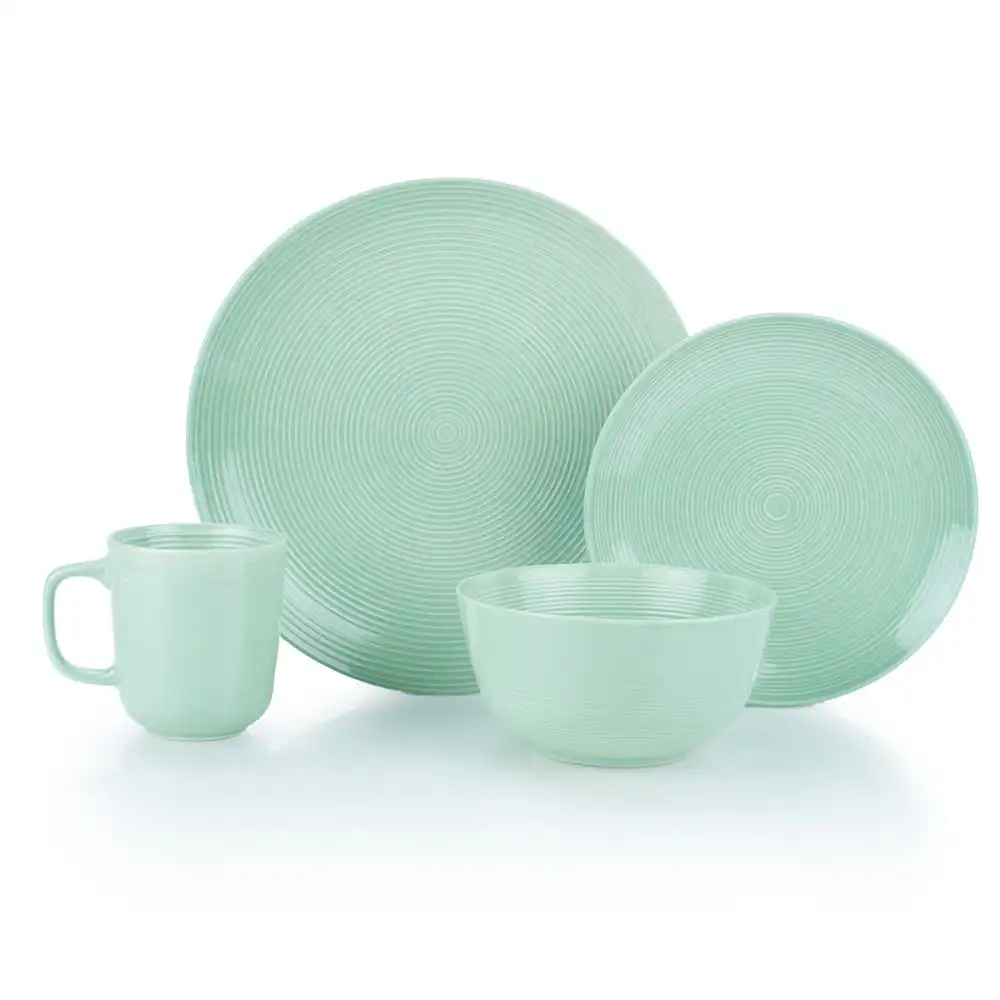 Alternative view of Everything Kitchens Colorful Glazed 16-Piece Dinnerware Set | Light Green