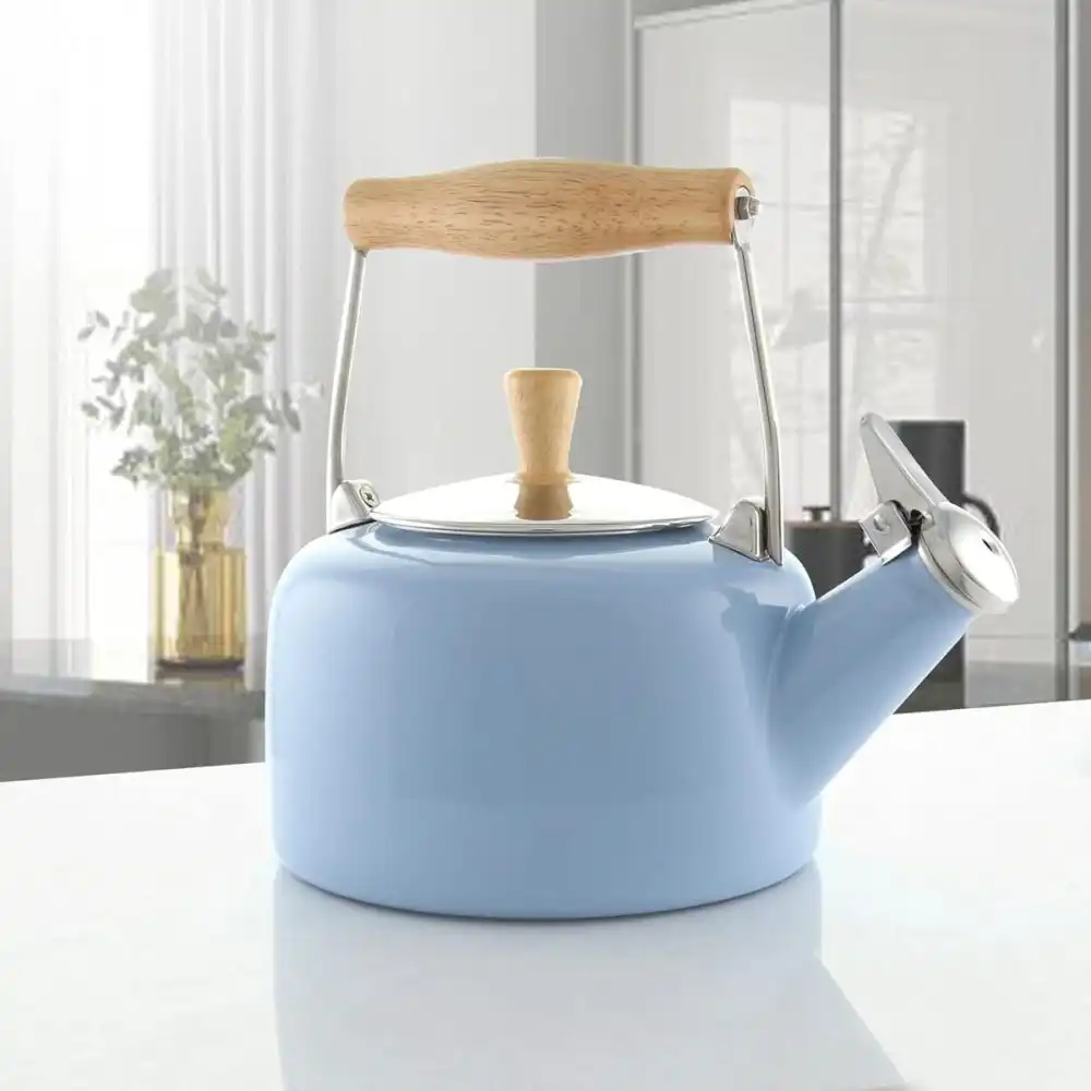 Alternative view of Chantal 1.4Qt. Enamel-on-Steel Sven Tea Kettle | Glacier Blue