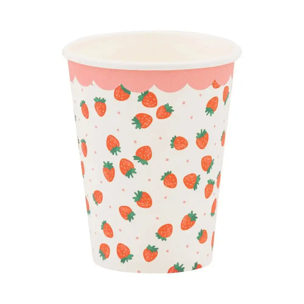 My Mind's Eye 8-Piece 12oz Strawberries Party Cups